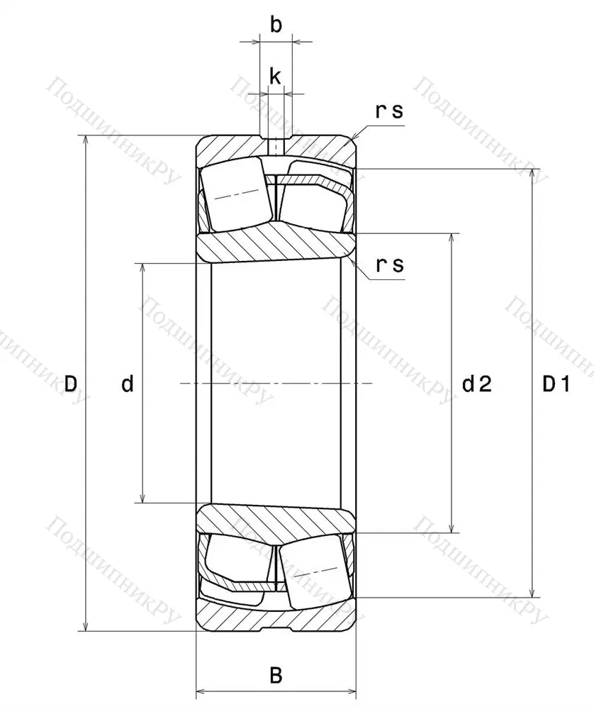 Сферический роликовый подшипник с конической посадкой на вал