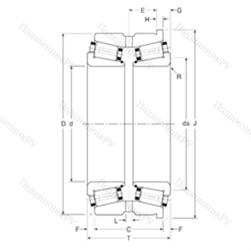 Подшипник роликовый радиально-упорный 200127X/200215H