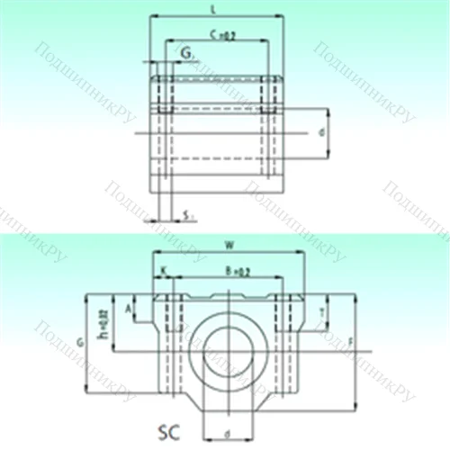 Подшипник шариковый линейный SC 40-UU от производителя  NBS