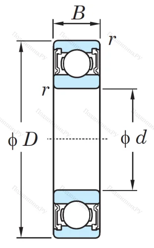 Однорядный шариковый подшипник 6009 2RS C 3 от производителя  KOYO