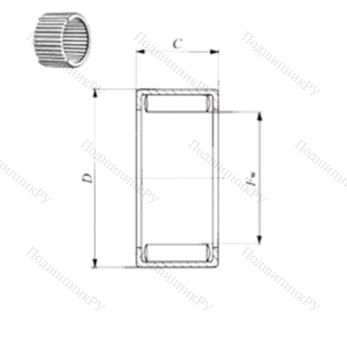 Подшипник игольчатый радиальный YT 912