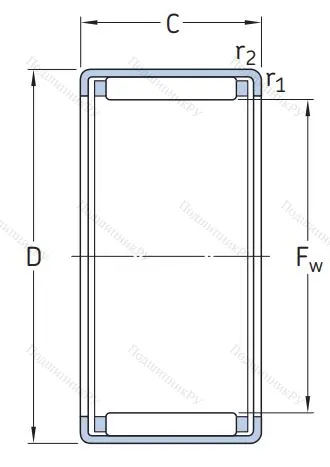 Игольчатый подшипник HK 3038 от производителя  SKF