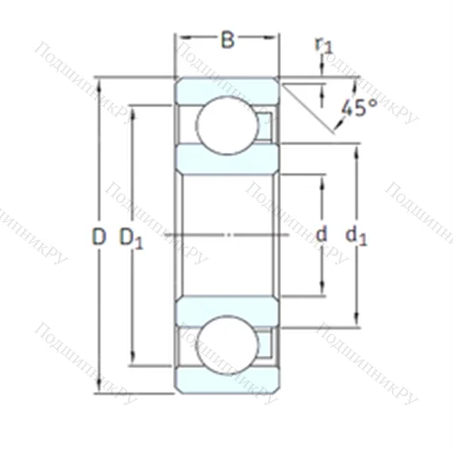 Подшипник шариковый радиальный 6201/HR 22T 2