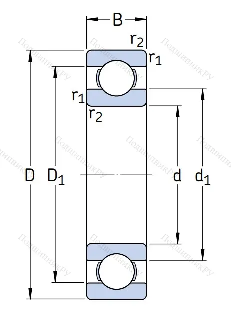 Однорядный шариковый подшипник