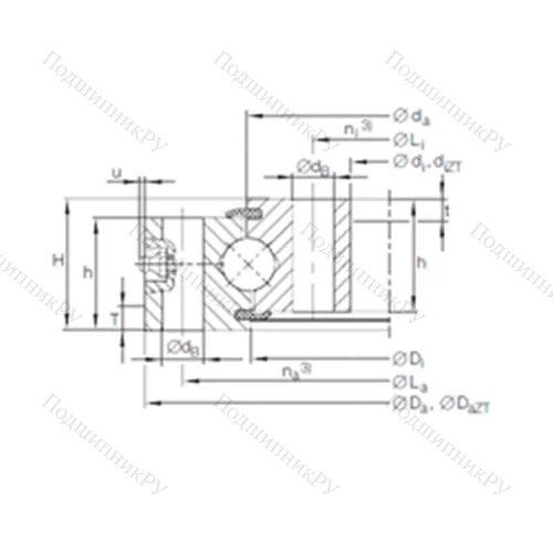 Подшипник шариковый опорно-поворотный VU 20 0260