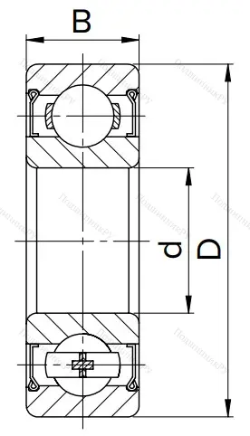 Миниатюрный шариковый подшипник MR 93 ZZ