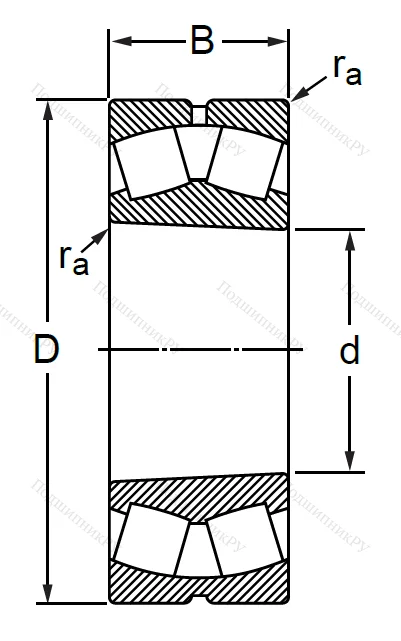 Сферический роликовый подшипник с конической посадкой на вал 113514 МН (22214 СKMBW 33)