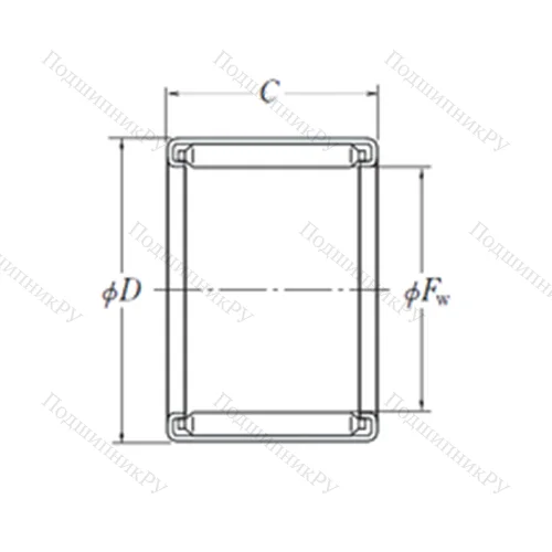 Подшипник игольчатый радиальный F-1312