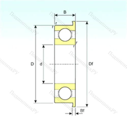 Подшипник шариковый радиальный F 6706