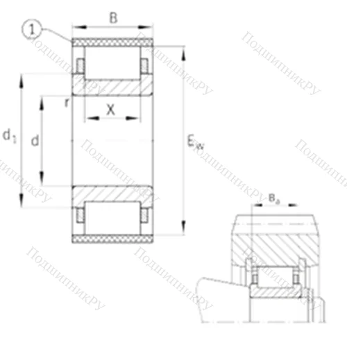 Подшипник роликовый радиальный RN 2328-E-MPBX