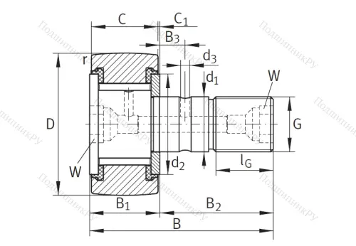 Подшипник KRV 35 PP A от производителя  INA