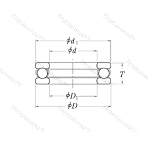 Подшипник шариковый упорный XLT 3.1/2