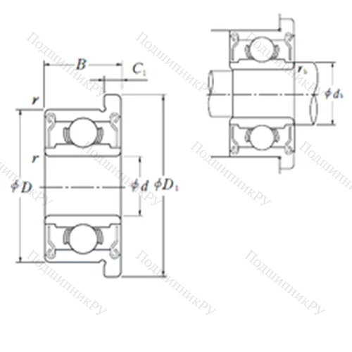 Подшипник шариковый радиальный FR 155ZZ