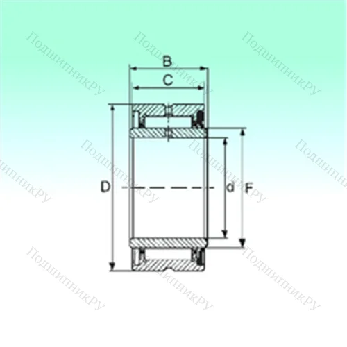 Подшипник игольчатый радиальный NA 4908 RS от производителя  NBS