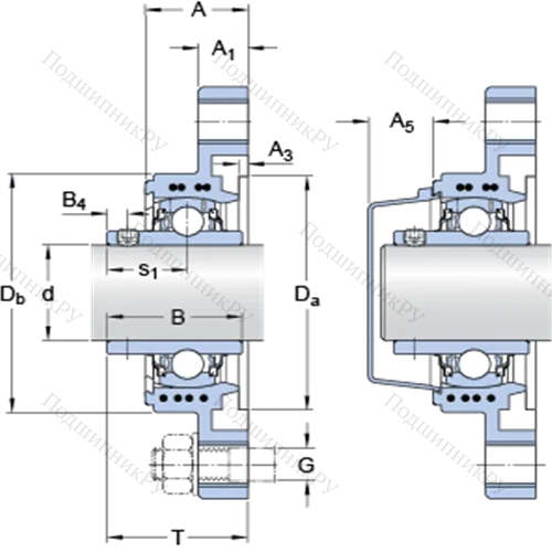 Фланцевые подшипниковые узлы типа Y (корпус типа Y-TECH, овальный фланец, крепление стопорными винтами) FYTBK 35 TR