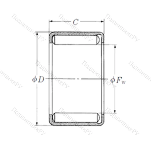 Подшипник игольчатый радиальный YH-1312