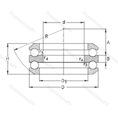 Подшипник шариковый упорный 54417-MP