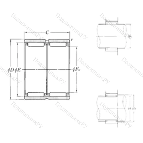 Подшипник игольчатый радиальный RNAO-35?45?26ZW