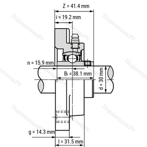 Подшипниковый узел SSUCFPL 206-W - Вал: 30 мм