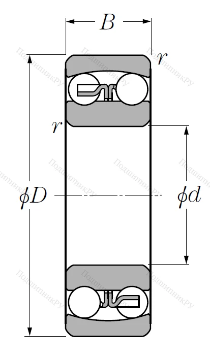 Двухрядный шариковый подшипник 1220 S