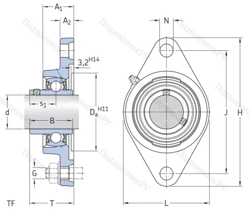 Подшипниковый узел FYTB 12 TF в Астрахани