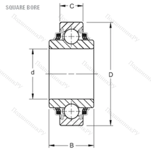 Подшипник шариковый радиальный W 208PP 6