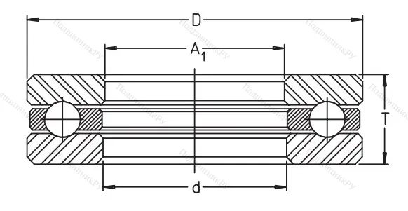 Упорный шариковый подшипник 51203