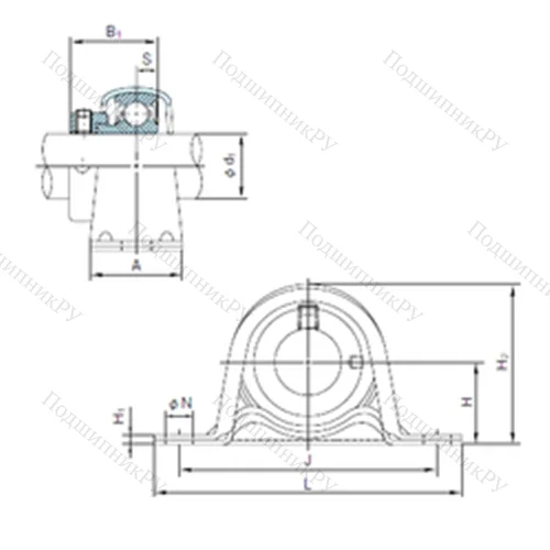 Подшипниковый узел шариковый радиальный UCFX 15