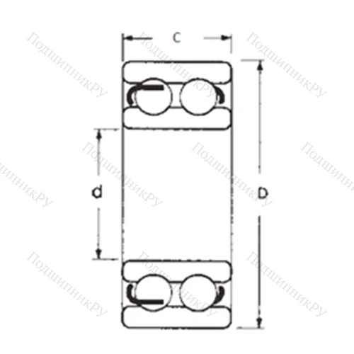 Подшипник шариковый радиальный 4306ZZ