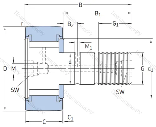 Подшипник KRV 40 PP A от производителя  SKF