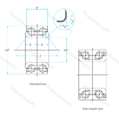 Подшипник шариковый радиально-упорный SA 0016