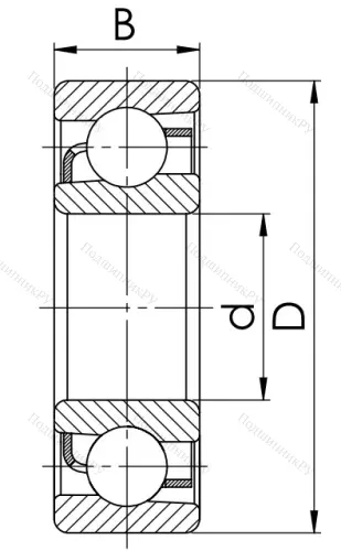 Радиально-упорный шариковый подшипник 66322 в Астрахани