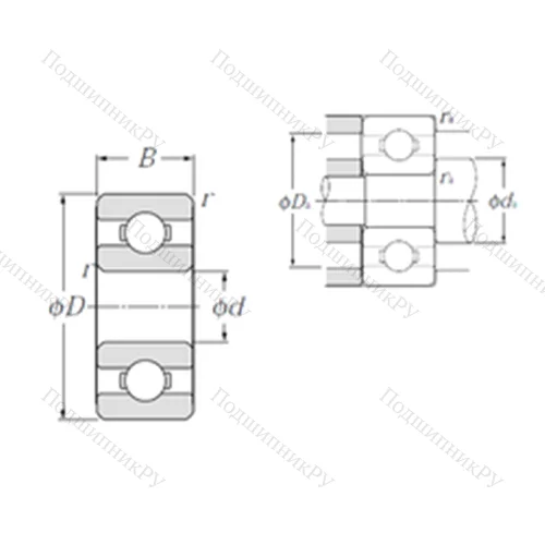 Подшипник шариковый радиальный BC 6-16A