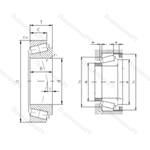 Подшипник роликовый радиально-упорный K-L 68149/K-L 68111