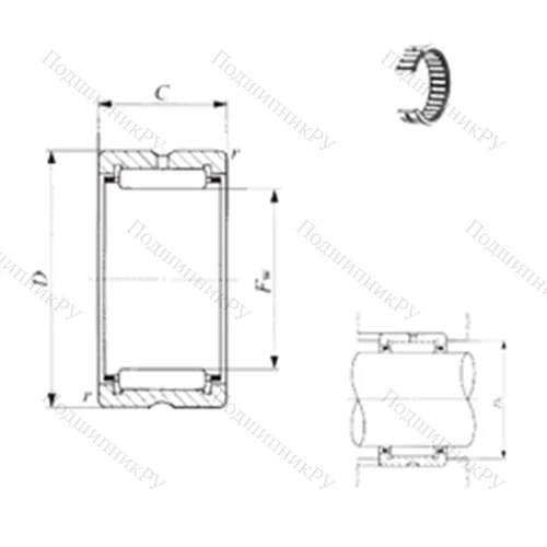 Подшипник игольчатый радиальный BR 324116