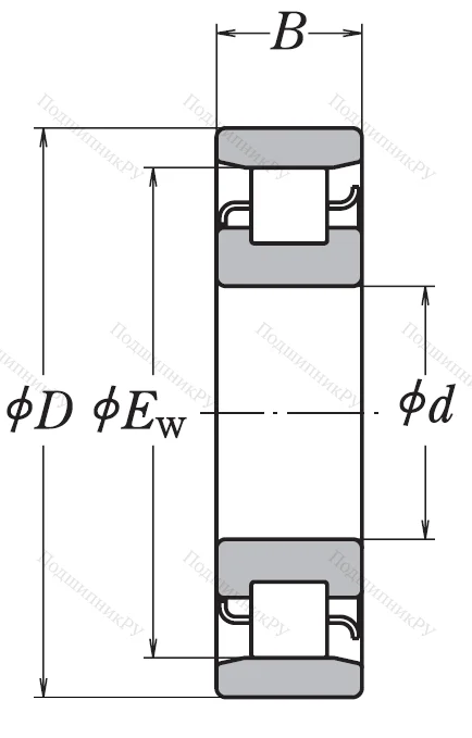 Роликовый цилиндрический подшипник N 320 M
