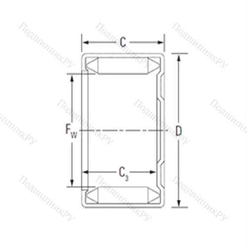 Подшипник игольчатый радиальный DLF 55 20