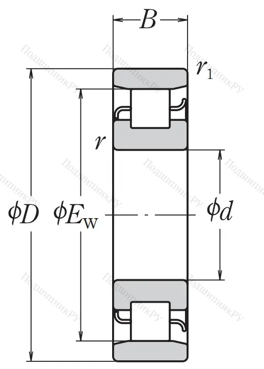 Роликовый цилиндрический подшипник N 210 ET