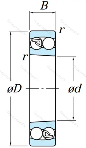 Двухрядный шариковый подшипник 1216 K C 3 от производителя  KOYO