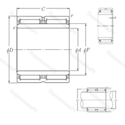 Подшипник игольчатый радиальный NA 6912R