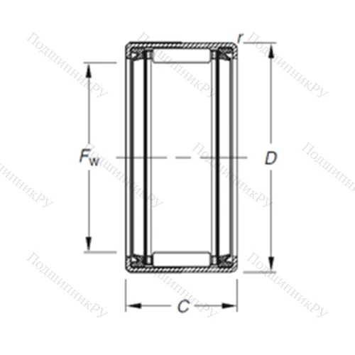 Подшипник игольчатый радиальный HK 2220.2RS
