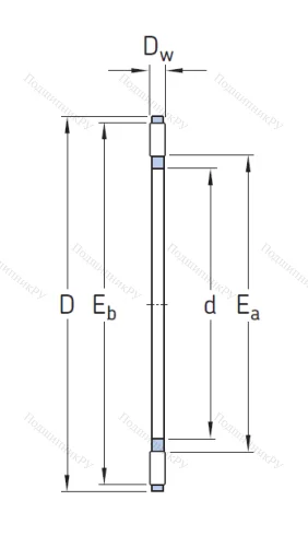 Игольчатый подшипник подшипник AXK 1226 от производителя  SKF