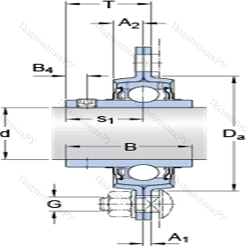 Фланцевые подшипниковые узлы типа Y (литой корпус, круглый фланец, крепление стопорными винтами) PF 35 TF