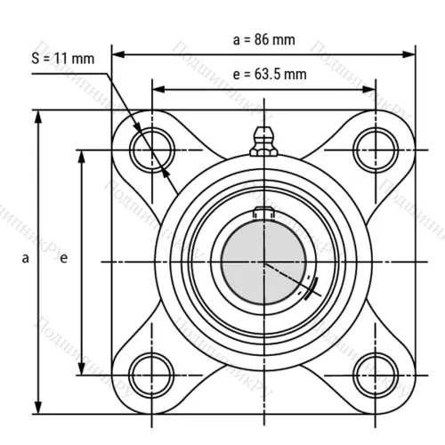 Подшипниковый узел SSUCFPL 204-W - Вал: 20 мм от производителя  LPZ