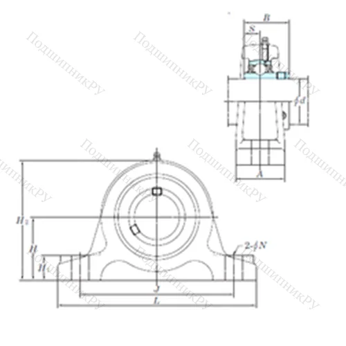 Подшипниковый узел шариковый радиальный UCIP 212-38