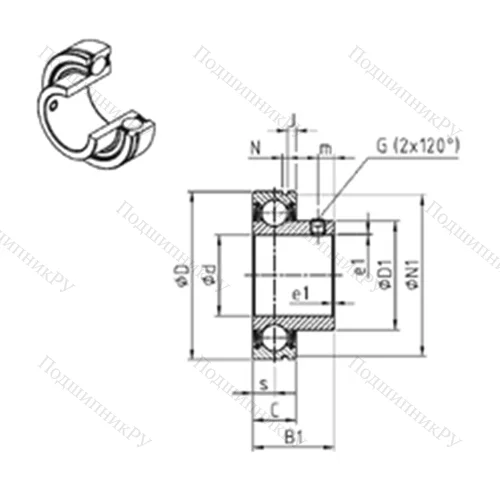 Подшипник шариковый радиальный CUS 207-22