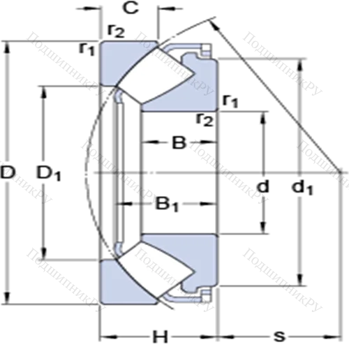 Упорные сферические роликоподшипники 29416 E