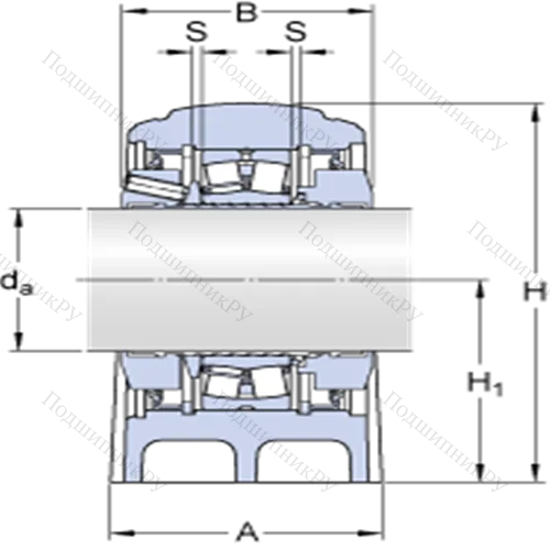 Стационарные роликоподшипниковые узлы ( ConCentra, для метрических валов) SYNT 100 L