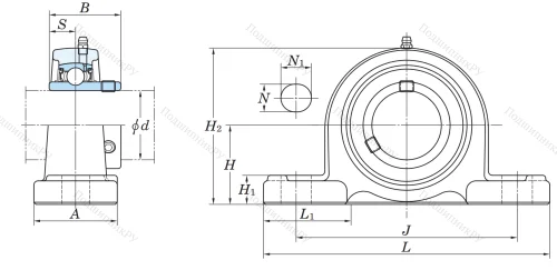 Подшипниковый узел UCP 210 (480210)