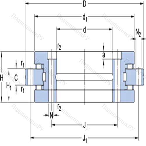 Прецизионные упорно-радиальные цилиндрические роликоподшипники NRT 80 B